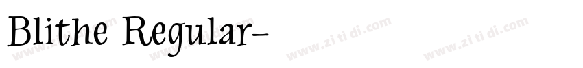 Blithe Regular字体转换